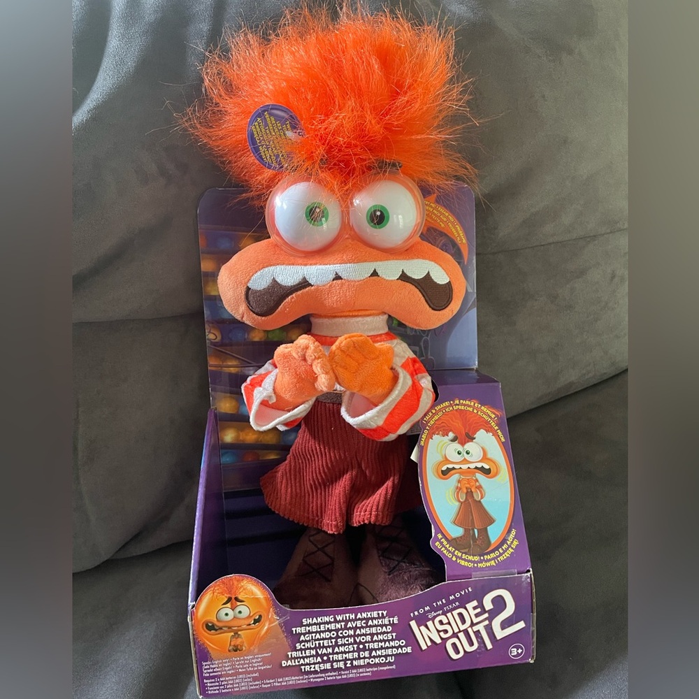 Disney / Pixar Inside Out 2 Shaking with Anxiety Plush Toy - Shakes and Talks